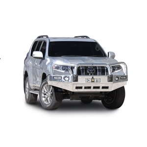 ECB Textura Black Powdercoat BullBar with Bumper Lights to suit Toyota Prado Kakadu 11/17 - Onwards
