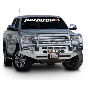 ECB Black Ripple Powdercoat Winch BullBar with Bumper Lights to suit Toyota Tundra 11/13 - 12/21