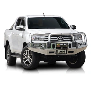 ECB Black Ripple Winch BullBar with Bumper Lights to suit Toyota HiLux SR5 4WD 07/15 - 05/18