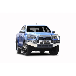 ECB Polished BullBar with Bumper Lights to suit Toyota HiLux SR Wide Cab 05/19 - 07/20