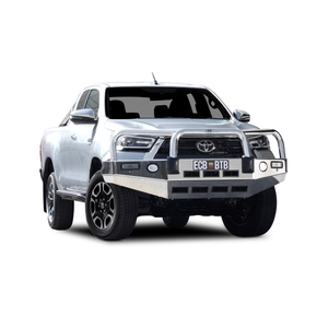 ECB Textura Black Powdercoat BullBar with Bumper Lights to suit Toyota HiLux SR & SR5 Wide Cab 09/20 - Onwards