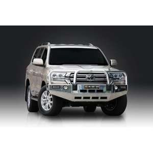 ECB Textura Black Powdercoat BullBar with Bumper Lights to suit Toyota LandCruiser 200 Series GXL 01/16 - 06/21