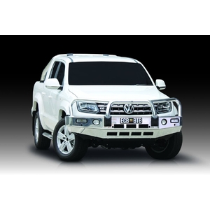 ECB Silver Hammertone Powdercoat BullBar with Bumper Lights to suit Volkswagen Amarok 09/16 - 11/22