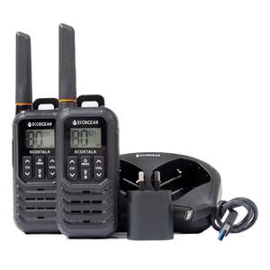 EcoXGear EcoXTalk 1 Watt UHF CB Handheld Radio - Black (Twin Pack)