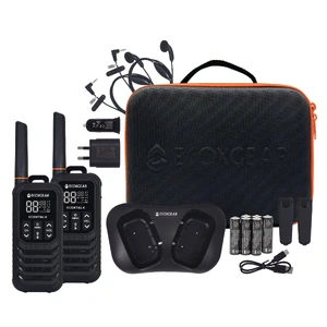 EcoXGear EcoXTalk 2 Watt Waterproof UHF CB Handheld Radio - 2 Pack (Black)