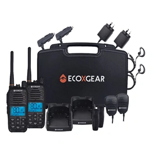 EcoXGear EcoXTalk 5 Watt UHF CB Handheld Radio - 2 Pack (Black)
