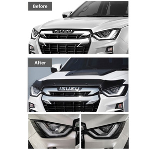 Maxliner MaxPro Head Lamp Surround to suit Isuzu D-Max Dual Cab 2020 - Onwards (Matte Black)