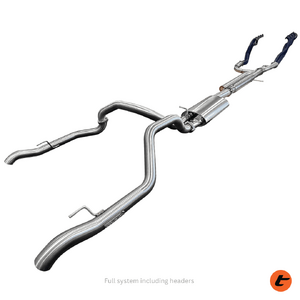 Torqit Headers Back 3.5" Single to 3" Twin Exhaust to suit Chevy Silverado 1500 01/2019 - Onwards
