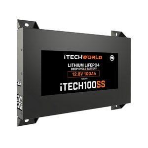 iTechWorld 100AH Super Slim Lithium Deep Cycle Battery (12V)