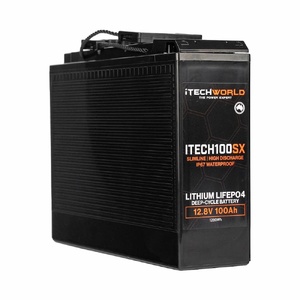 iTechWorld 100AH Slim Lithium Deep Cycle Battery (12V)