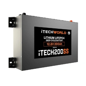 iTechWorld 200AH Super Slim Lithium Deep Cycle Battery (12V)