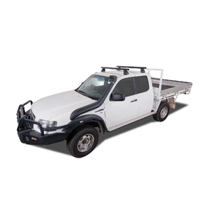 Rhino-Rack JA0130 Heavy Duty 2500 Black 2 Bar Roof Rack for MAZDA Bravo Dual Cab 4DR Ute (02/1999-11/2006)