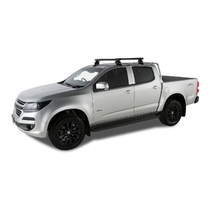 Rhino-Rack JA0199 Heavy Duty 2500 Black 2 Bar Roof Rack for ISUZU D-Max Gen2 TF (SX) Crew Cab 4DR Ute (01/2016-12/2020)