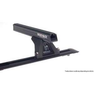 Rhino-Rack Heavy Duty RLTF Trackmount Black 2 Bar Roof Rack for MITSUBISHI Triton ML/MN Dual Cab 4DR Ute (07/2006-03/2015) - JA0528