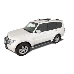 Rhino-Rack Heavy Duty CXB Black 2 Bar Roof Rack for MITSUBISHI Pajero NS-NX SWB (With Roof Rails) 2DR 4WD (11/2006-Current) - JA0629