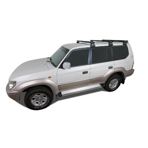 Rhino-Rack JA0675 Heavy Duty RL110 Black 3 Bar Roof Rack for TOYOTA Land Cruiser 80 Series 4DR 4WD (05/1990-03/1998)