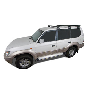 Rhino-Rack Heavy Duty RL110 Black 3 Bar Roof Rack for TOYOTA Prado 90 Series 4DR 4WD (07/1996-02/2003) - JA0675