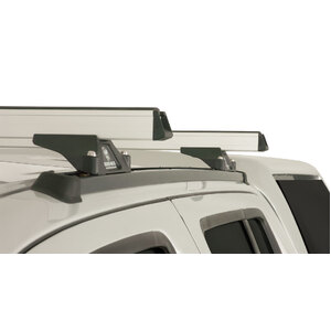 Rhino-Rack JA0749 Heavy Duty RLTP Trackmount Silver 2 Bar Roof Rack for NISSAN Navara 4DR Ute (11/05 to 6/15) Dual Cab