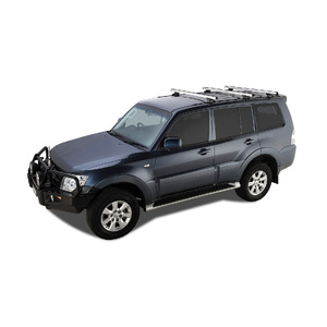 Rhino-Rack Heavy Duty RLTP Trackmount Silver 3 Bar Roof Rack for MITSUBISHI Pajero NS-NX LWB 4DR 4WD (11/2006-Current) - JA0759