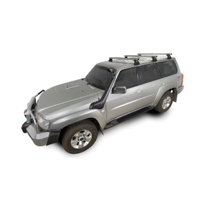 Rhino-Rack Heavy Duty RL110 Silver 3 Bar Roof Rack for NISSAN Patrol GU Y61 LWB 4DR 4WD (12/1997-04/2017) - JA0763