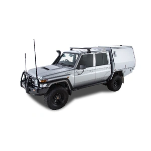 Rhino-Rack JA0791 Heavy Duty RL150 Black 1 Bar Roof Rack for TOYOTA Land Cruiser 79 Series Double Cab 4DR 4WD (01/2007-12/2023)