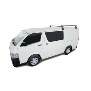 Rhino-Rack JA0801 Heavy Duty RL150 Black 2 Bar Roof Rack for TOYOTA Hiace Gen 4 2DR Van (11/1989-02/2005)