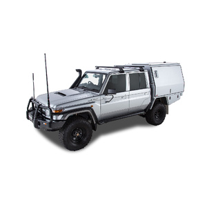 Rhino-Rack Heavy Duty RL150 Black 2 Bar Roof Rack for TOYOTA Land Cruiser 76 Series 4DR 4WD (03/2007-Current) - JA0802