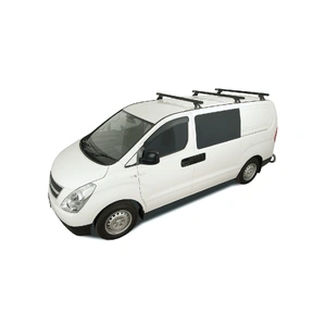 Rhino-Rack JA0821 Heavy Duty RLTF Trackmount Black 3 Bar Roof Rack for HYUNDAI iLoad 2DR Van (01/2008-12/2021)