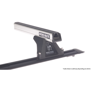 Rhino-Rack JA0890 Heavy Duty RLTF Trackmount Silver 3 Bar Roof Rack for HYUNDAI iLoad 2DR Van (1/08 to 12/21)
