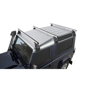 Rhino-Rack JA0905 Heavy Duty RL210 Silver 3 Bar Roof Rack for LAND ROVER Defender 2DR 4WD (2/10 to 12/20) 