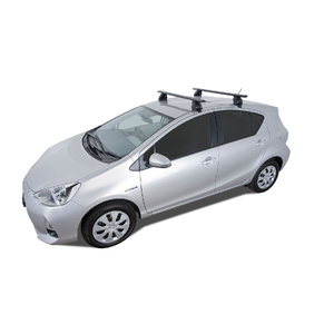Rhino-Rack Vortex 2500 Black 2 Bar Roof Rack for TOYOTA Prius C 5DR Hatch (03/2012-Current) - JA1776