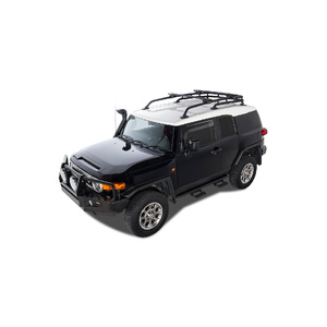 Rhino-Rack Vortex SX Black 2 Bar Roof Rack for NISSAN Navara D40 Dual Cab (with Roof Rails) 4DR Ute (11/2005-06/2015) - JA1938