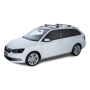 Rhino-Rack Vortex SX Black 2 Bar Roof Rack for SKODA Karoq Gen 1 With Raised Rail 5DR SUV (01/2018-Current) - JA1942