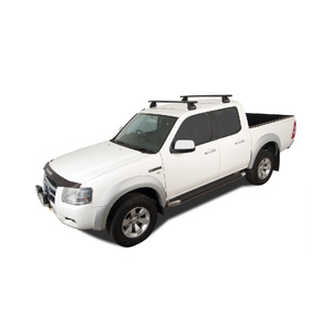 Rhino-Rack Vortex 2500 Black 2 Bar Roof Rack for FORD Courier PE-PH Crew Cab 4DR Ute (02/1999-12/2006) - JA2161