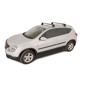 Rhino-Rack Vortex 2500 Black 2 Bar Roof Rack for NISSAN Dualis 4DR Wagon (12/2007-07/2014) - JA2175