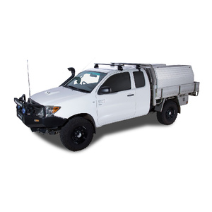 Rhino-Rack Vortex 2500 Black 2 Bar Roof Rack for TOYOTA Hilux Gen 7 Extra Cab 2DR Ute (04/2005-09/2015) - JA2181