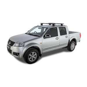 Rhino-Rack Vortex 2500 Black 2 Bar Roof Rack for GREAT WALL V240 Dual Cab 4DR Ute (01/2009-12/2014) - JA2184