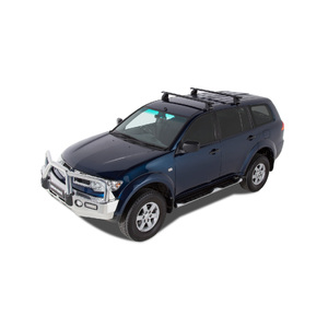 Rhino-Rack Vortex 2500 Black 2 Bar Roof Rack for MITSUBISHI Challenger PB 4DR SUV (12/2009-12/2015) - JA2209