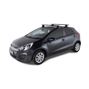 Rhino-Rack Vortex 2500 Black 2 Bar Roof Rack for KIA Rio 5DR Hatch (09/2011-12/2016) - JA2222