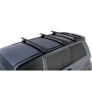 Rhino-Rack Vortex RLTP Trackmount Black 3 Bar Roof Rack for MITSUBISHI Pajero NS-NX LWB 4DR 4WD (11/2006-Current) - JA2562
