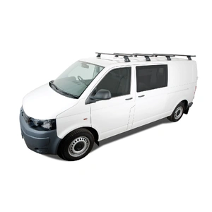 Rhino-Rack JA2783 Vortex RLTF Black 4 Bar Roof Rack for VOLKSWAGEN Transporter Crewvan T6 LWB (Standard Roof) 2DR Van (12/2015-Current)