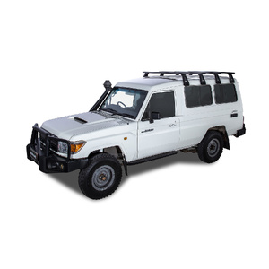 Rhino-Rack Vortex RL210 Black 4 Bar Roof Rack for TOYOTA Land Cruiser 78 Series Troop Carrier 2DR 4WD (03/2007-Current) - JA2791