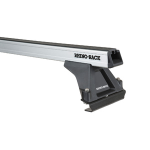 Rhino-Rack Heavy Duty RLTF Silver 2 Bar Roof Rack (Mid/Rear) for HYUNDAI iLoad 2DR Van (01/2008-12/2021) - JA5740