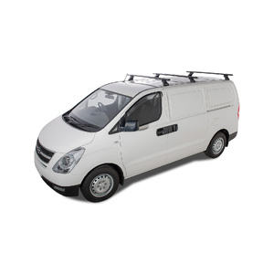 Rhino-Rack Vortex RLTF Black 3 Bar Roof Rack for HYUNDAI iLoad 2DR Van (01/2008-12/2021) - JA5753