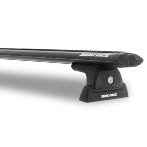 Rhino-Rack Vortex RLT600 Black 2 Bar Roof Rack for VOLKSWAGEN Caravelle 7H SWB (Low Roof With Factory Track) 2DR Van (04/2008-11/2015) - JA6193