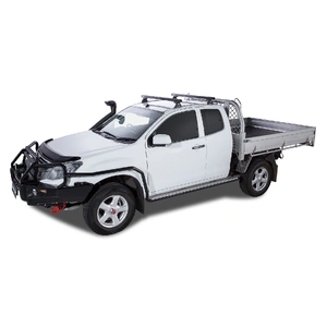 Rhino-Rack JA6448 Heavy Duty RLT600 Trackmount Black 2 Bar Roof Rack for HOLDEN Colorado Space Cab 2DR Ute (06/2012-Current)