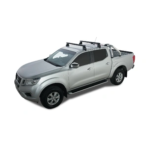 Rhino-Rack JA7746 Heavy Duty 2500 Black 2 Bar Roof Rack for NISSAN Navara (post facelift) NP300 Dual Cab 4DR Ute (01/2021-Current)