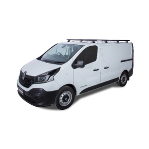 Rhino-Rack Heavy Duty RLT600 Black 4 Bar Roof Rack for RENAULT Trafic X82 SWB (Low Roof) 2DR Van (05/2015-Current) - JA7937