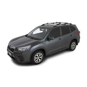 Rhino-Rack Vortex StealthBar Silver 2 Bar Roof Rack for SUBARU Forester Gen5 SK With Raised Rail 5DR SUV (01/2018-Current) - JA7954