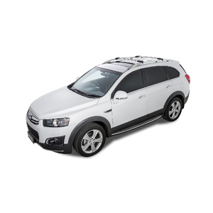 Rhino-Rack Vortex StealthBar Silver 2 Bar Roof Rack for HOLDEN Captiva 7 CG Series II With Roof Rails 4DR Wagon (02/2011-Current) - JA7954
